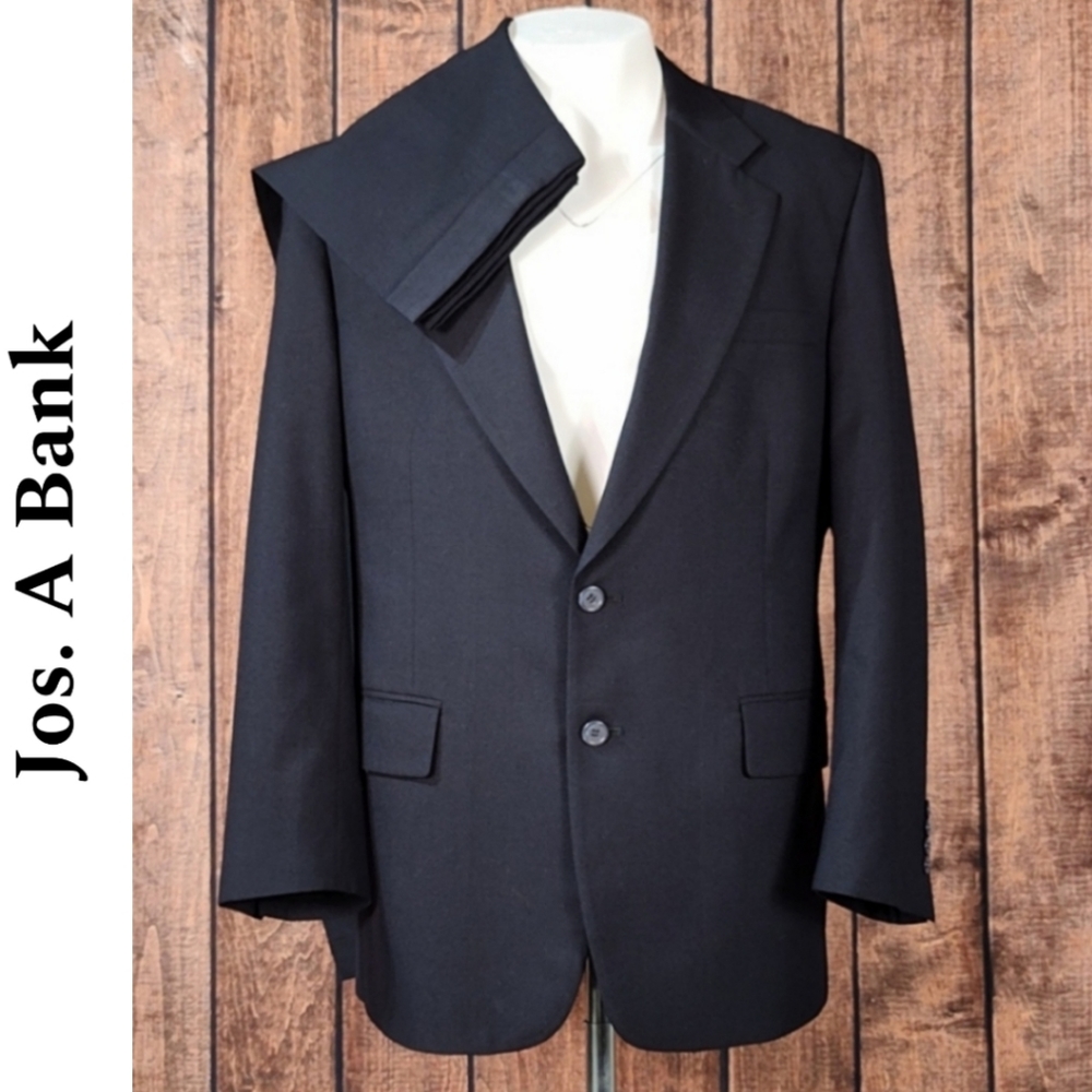 30x30 Navy Blue 100% Wool 2 Pc Mens Suit